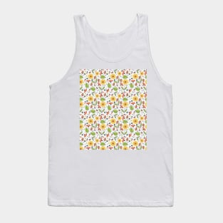 Yellow field flower pattern Tank Top